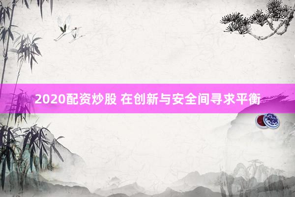 2020配资炒股 在创新与安全间寻求平衡