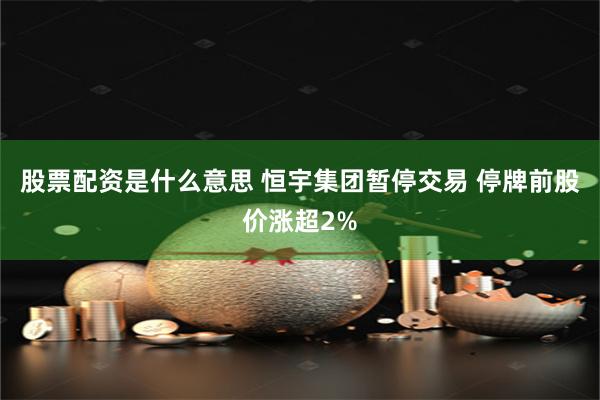 股票配资是什么意思 恒宇集团暂停交易 停牌前股价涨超2%